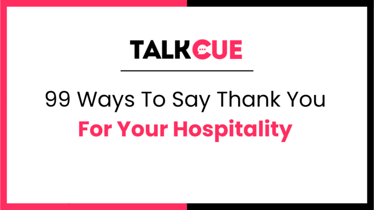 99 Ways to Say Thank You for Your Hospitality